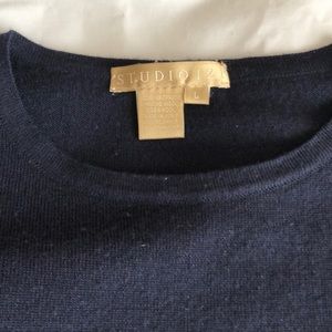 Studio 121  navy sweater merino cashmere wool